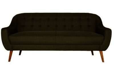 Hygena Lexie Retro Large Fabric Sofa - Olive